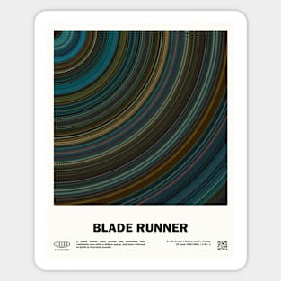 minimal_Blade Runner Circular Barcode Movie Sticker